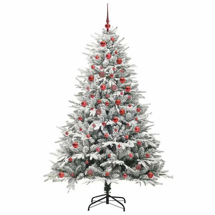 Arbre de Noël artificiel pré-éclairé avec ensemble de boules - 3