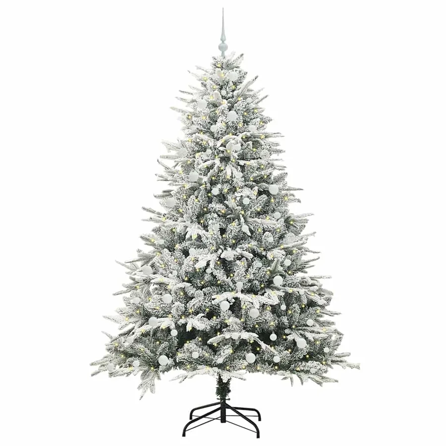 Arbre de Noël artificiel pré-éclairé avec ensemble de boules - 3