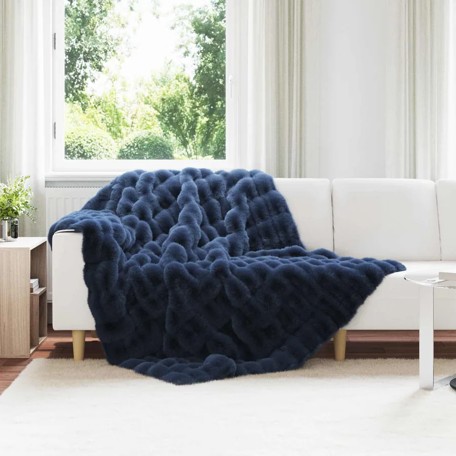 Couverture antidérapante en fausse de lapin Olite 4 pcs