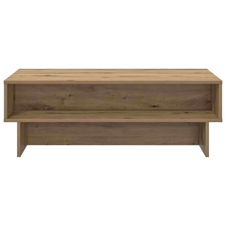 Table basse Chêne artisanal 100 x 46 x 35 cm Bois d'ingénierie - 5