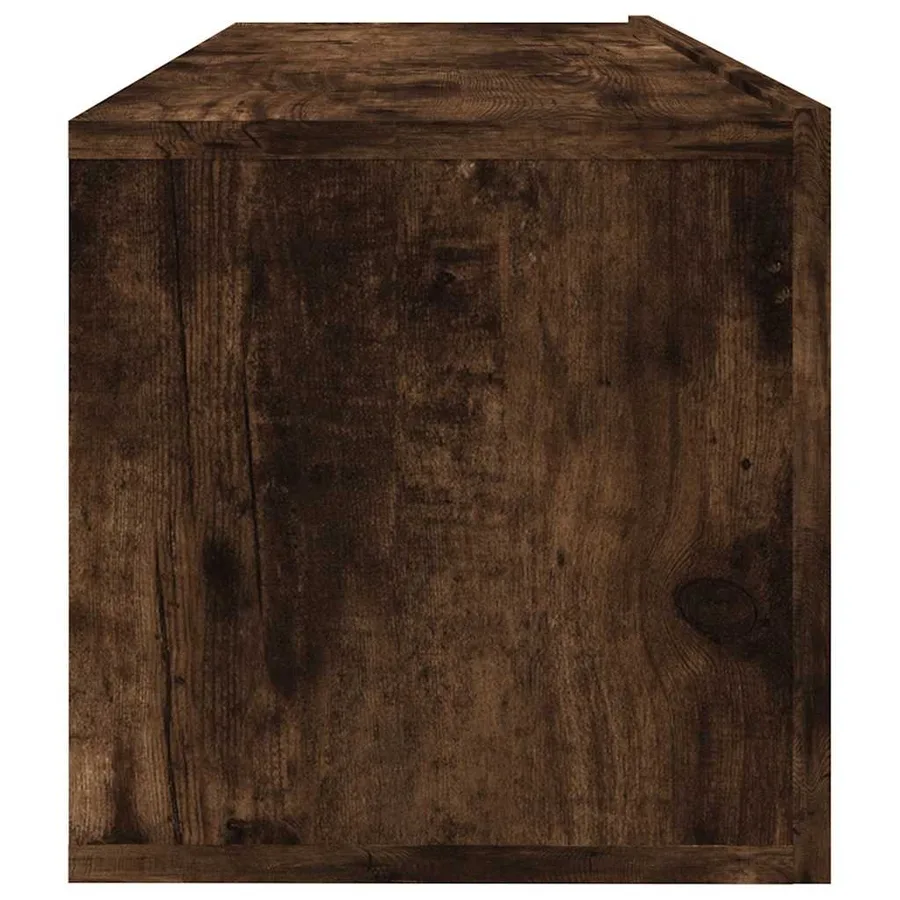 Armoire murale TV Chêne fumé 100x30x30 cm Bois d'ingénierie - 6