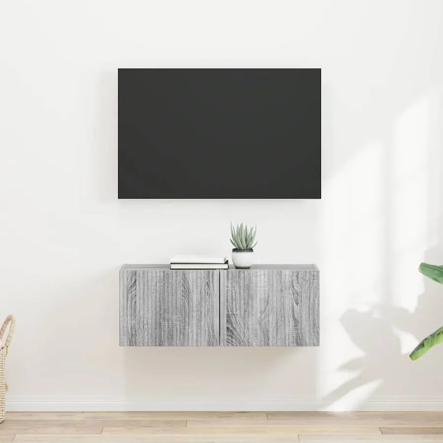 Meuble TV mural 2 pcs Gris Sonoma 39 x 31 x 29,5 cm
