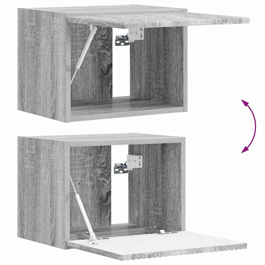Meuble TV mural 2 pcs Gris Sonoma 39 x 31 x 29,5 cm - 12