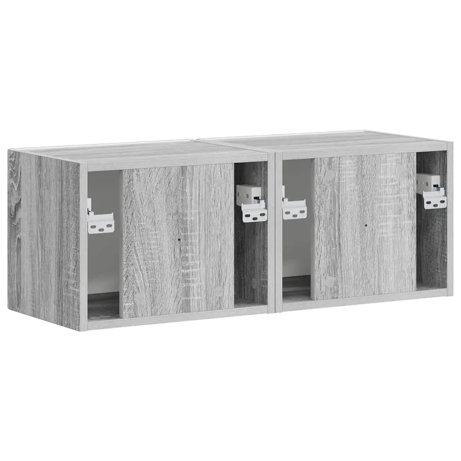 Meuble TV mural 2 pcs Gris Sonoma 39 x 31 x 29,5 cm - 9