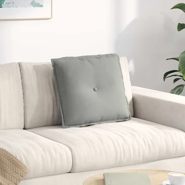 Coussin de Dos Gris clair 50 x 45 cm Tissu en microfibre