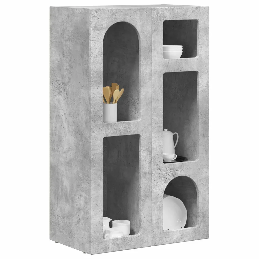 Buffet ELST Gris béton 59 x 35 x 100,5 cm Bois d'ingénierie - 3