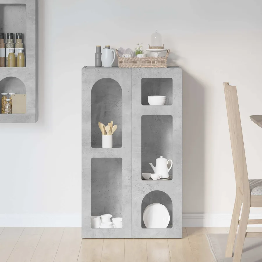 Buffet ELST Gris béton 59 x 35 x 100,5 cm Bois d'ingénierie - 4