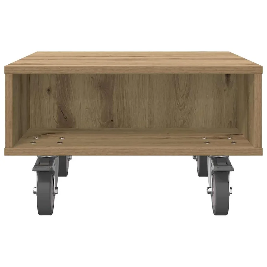 Table d'appoint avec roues Chêne artisanal 50,5 x 50 x 30 cm - 5