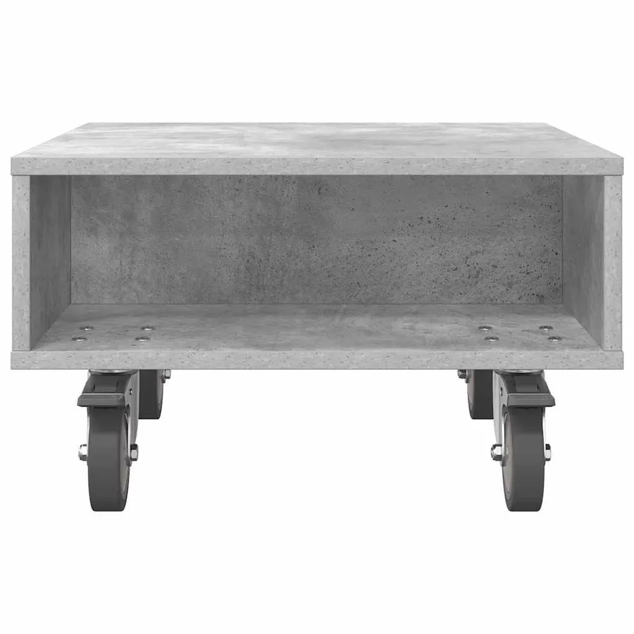 Table d'appoint avec roues Gris béton 50,5 x 50 x 30 cm - 5
