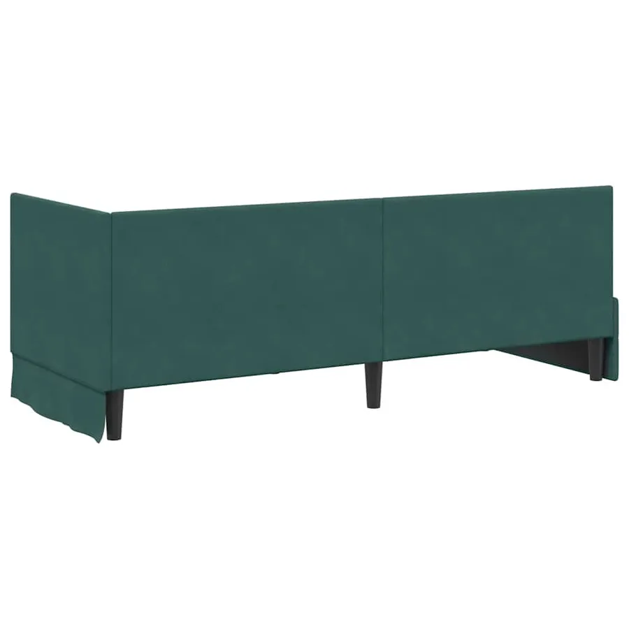Cadre de lit d'angle Vert foncé 80 cm x 200 cm Velours - 7