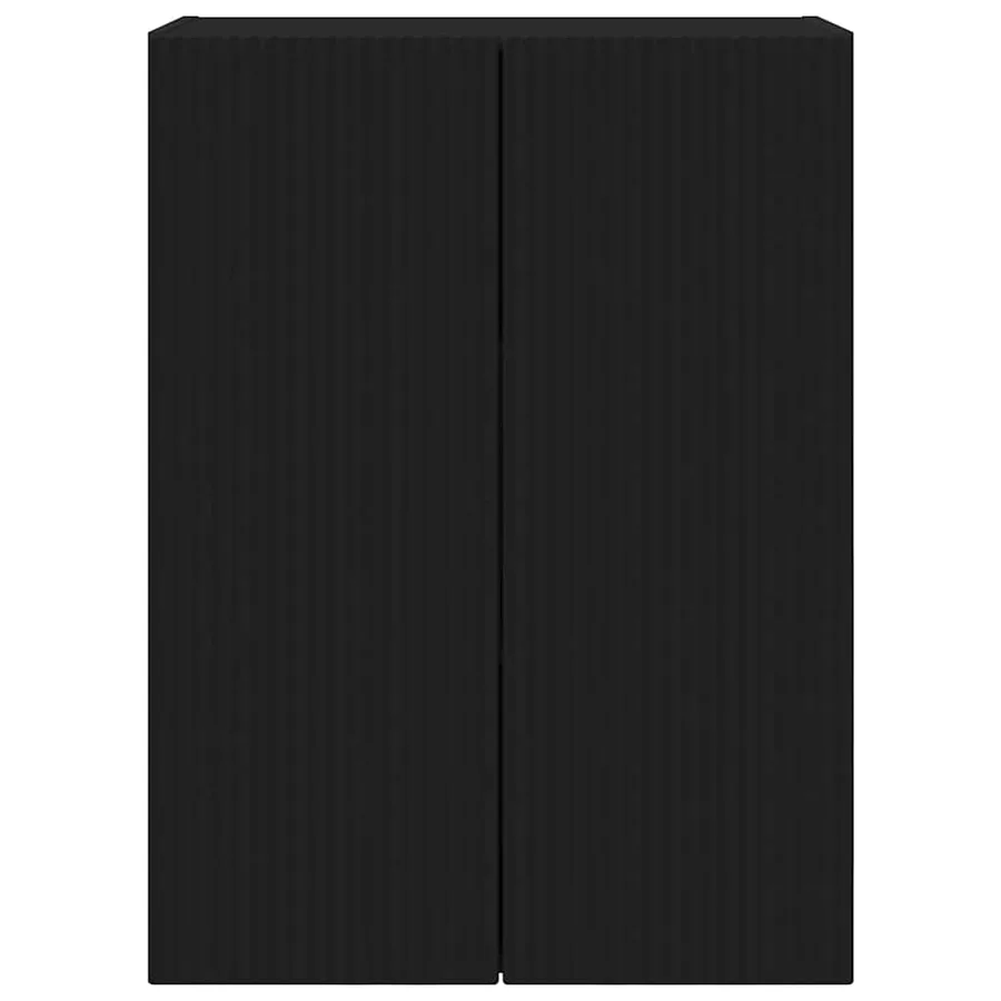 Meuble TV mural Noir 59,5 x 31 x 80 cm Bois d'ingénierie - 6