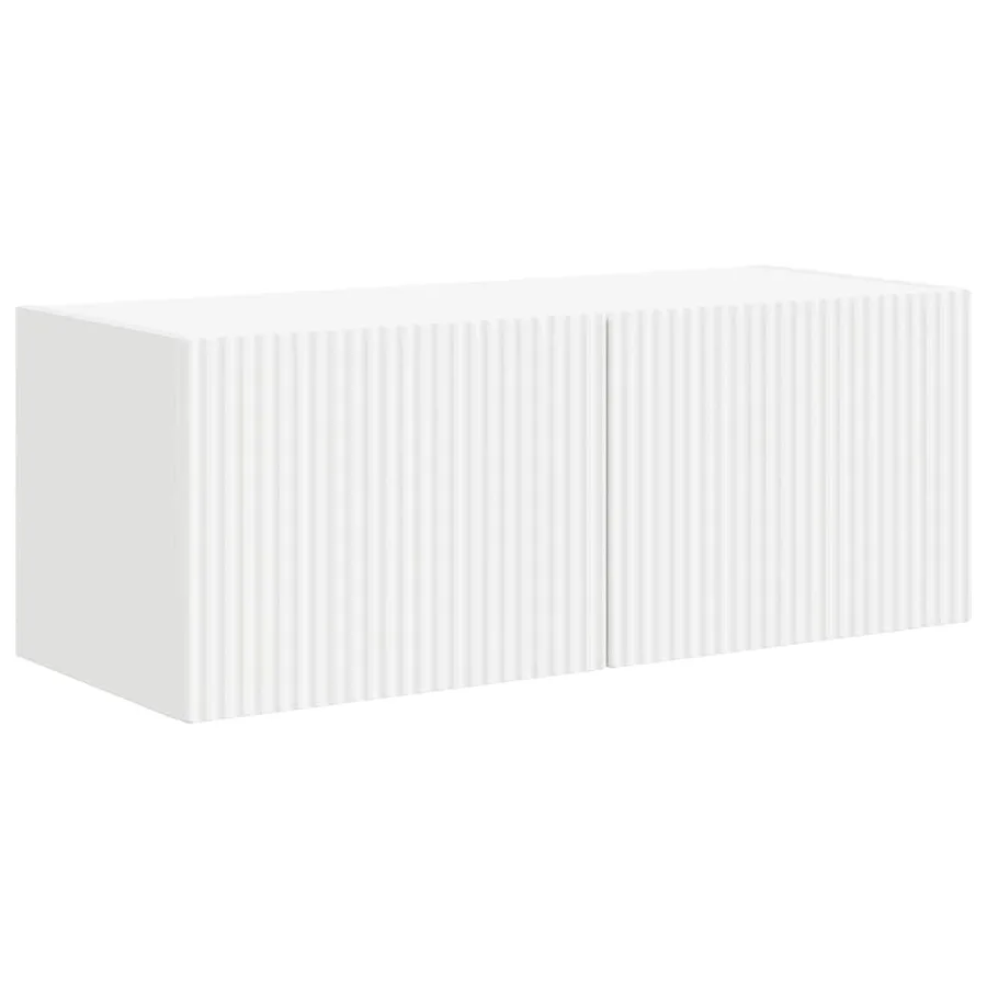 Meuble TV mural Montage mural 2 pcs Blanc 78,5 x 31 x 29,5 cm - 5