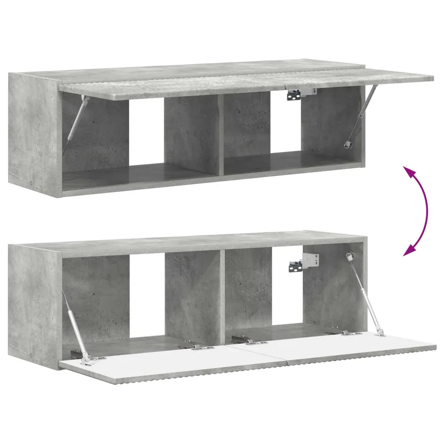 Meuble TV 8 pcs Gris béton - 11