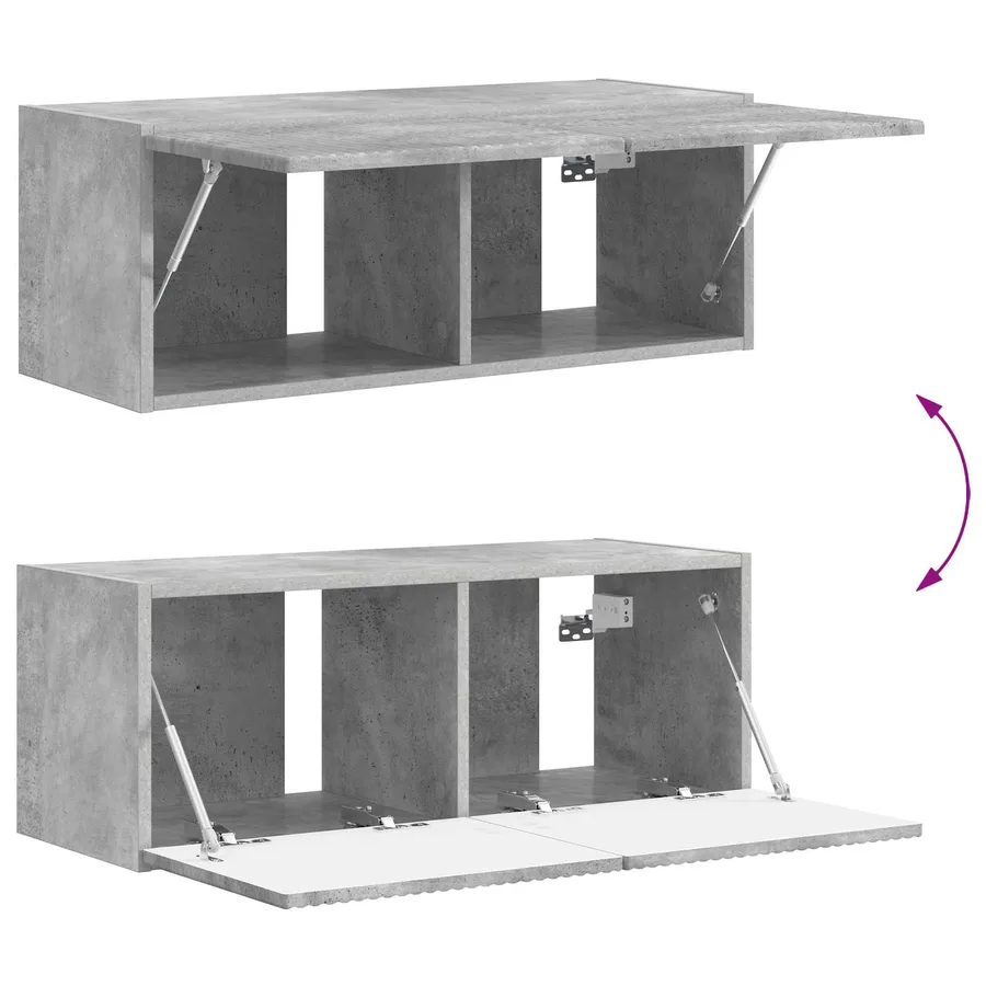 Meuble TV 8 pcs Gris béton - 12