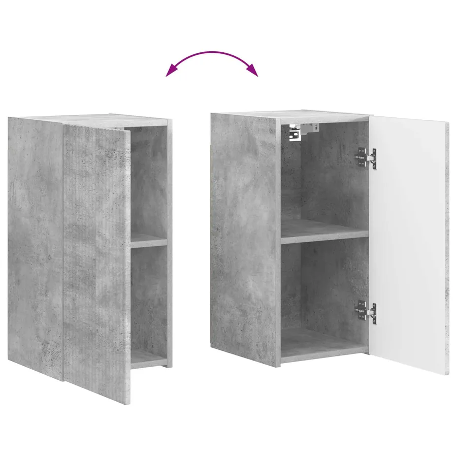 Meuble TV 8 pcs Gris béton - 13