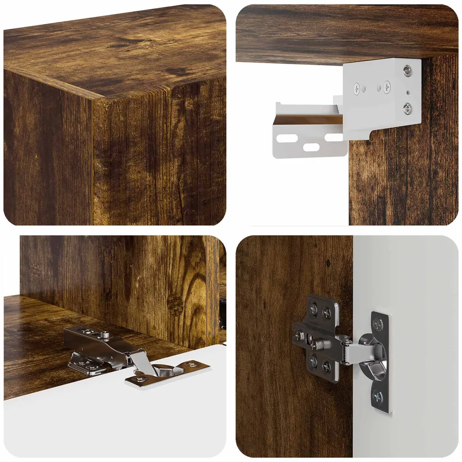 Meuble TV 8 pcs Chêne fumé - 10