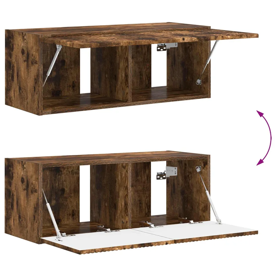 Meuble TV 8 pcs Chêne fumé - 12