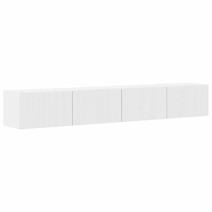Meuble TV mural 2 pcs Blanc Brillant 98 x 31 x 29,5 cm - 2