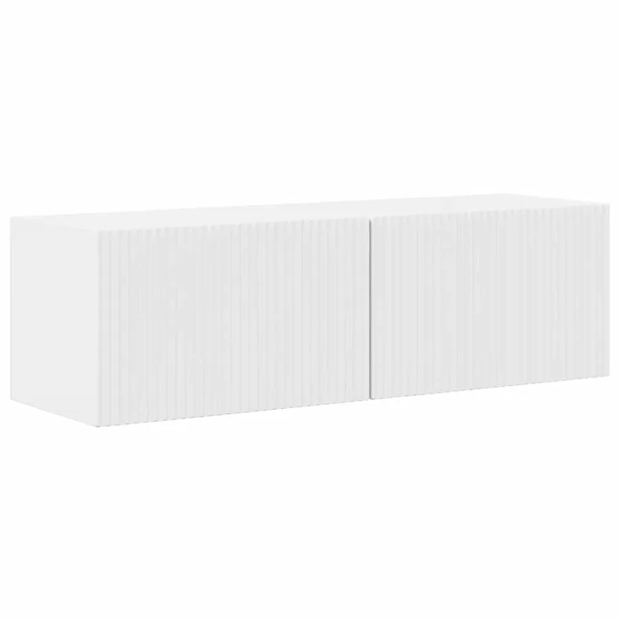 Meuble TV mural 2 pcs Blanc Brillant 98 x 31 x 29,5 cm - 5