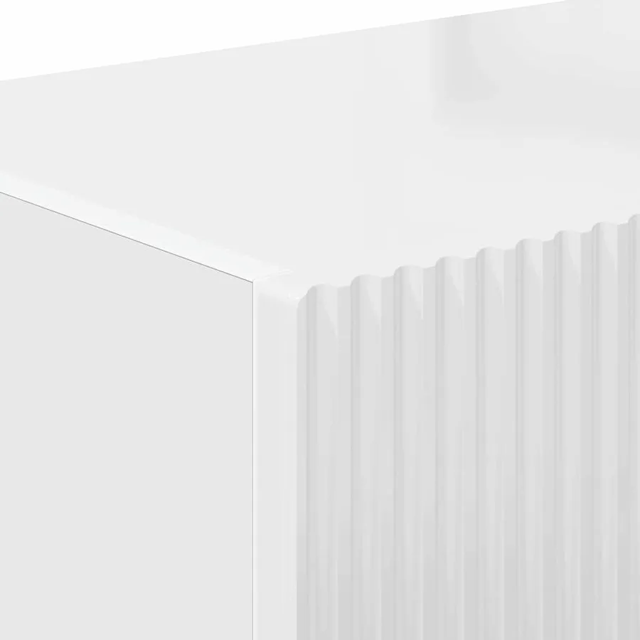 Meuble TV mural 2 pcs Blanc Brillant 98 x 31 x 29,5 cm - 8