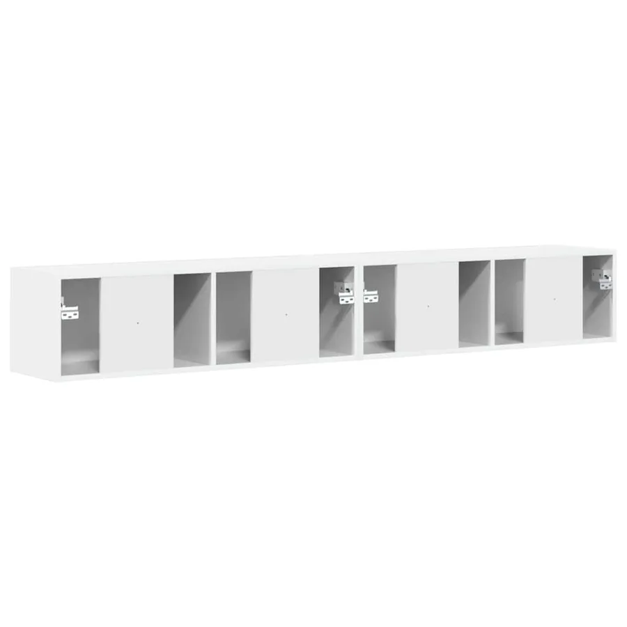 Meuble TV mural 2 pcs Blanc Brillant 98 x 31 x 29,5 cm - 9