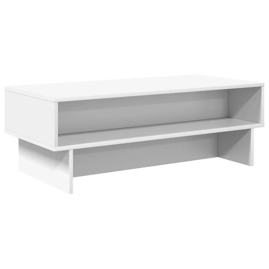 Table basse Blanc 100 x 46 x 35 cm Bois d'ingénierie - 7