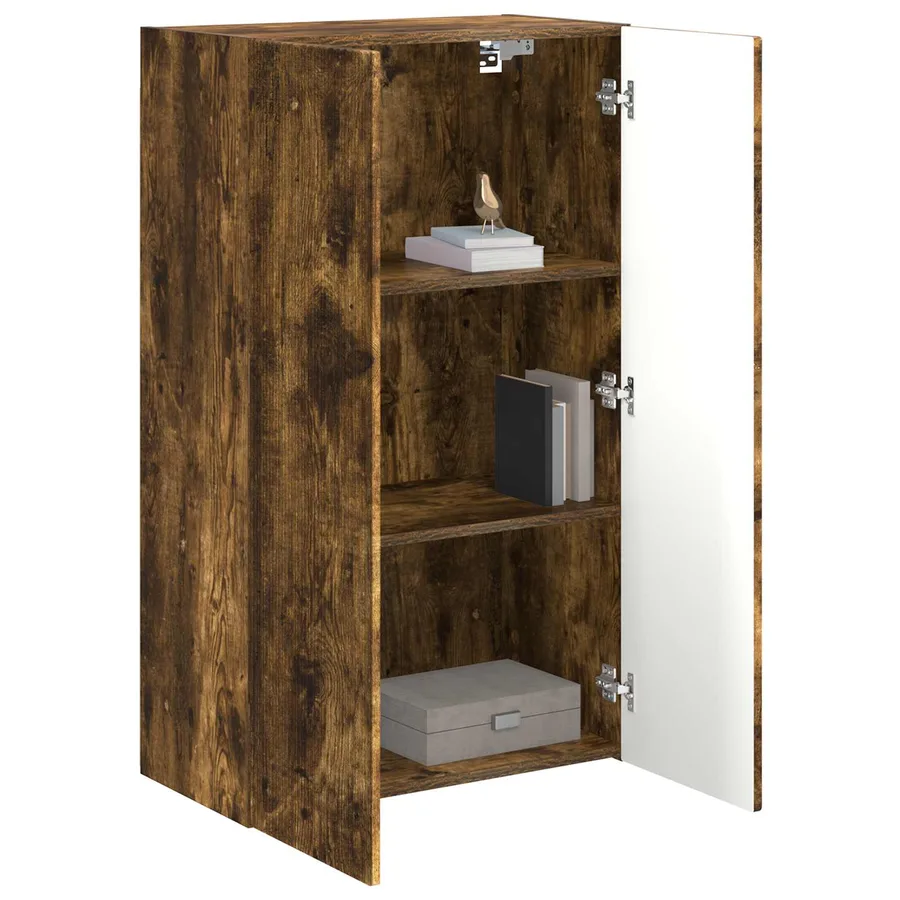 Meuble TV mural Chêne fumé 59,5 x 31 x 100 cm Bois d'ingénierie - 3