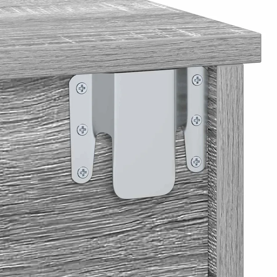 Table de chevet 2 pcs Gris Sonoma 40 x 31 x 15 cm - 8