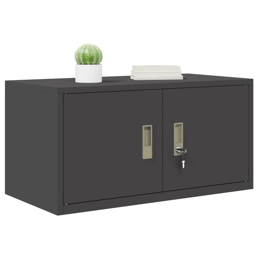 Armoire de rangement Noir 80 x 40 x 40 cm Acier - 3
