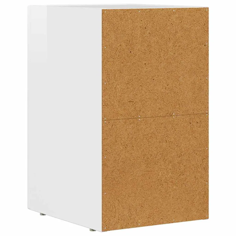 Table de chevet ELST Blanc brillant 29,5 x 33,5 x 50 cm - 6