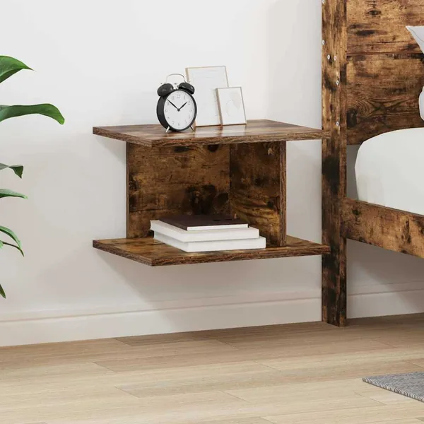 Table de chevet Chêne fumé 40 x 30 x 25 cm Bois d'ingénierie
