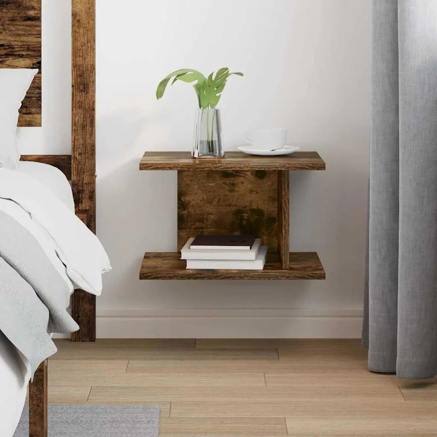 Table de chevet Chêne fumé 40 x 30 x 25 cm Bois d'ingénierie - 4