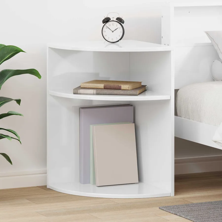 Table d'appoint Blanc brillant 39,7 x 39,7 x 60 cm