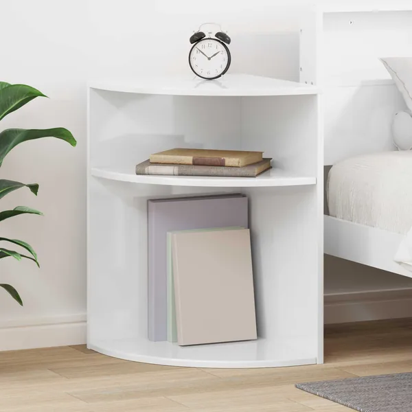 Table d'appoint Blanc brillant 39,7 x 39,7 x 60 cm