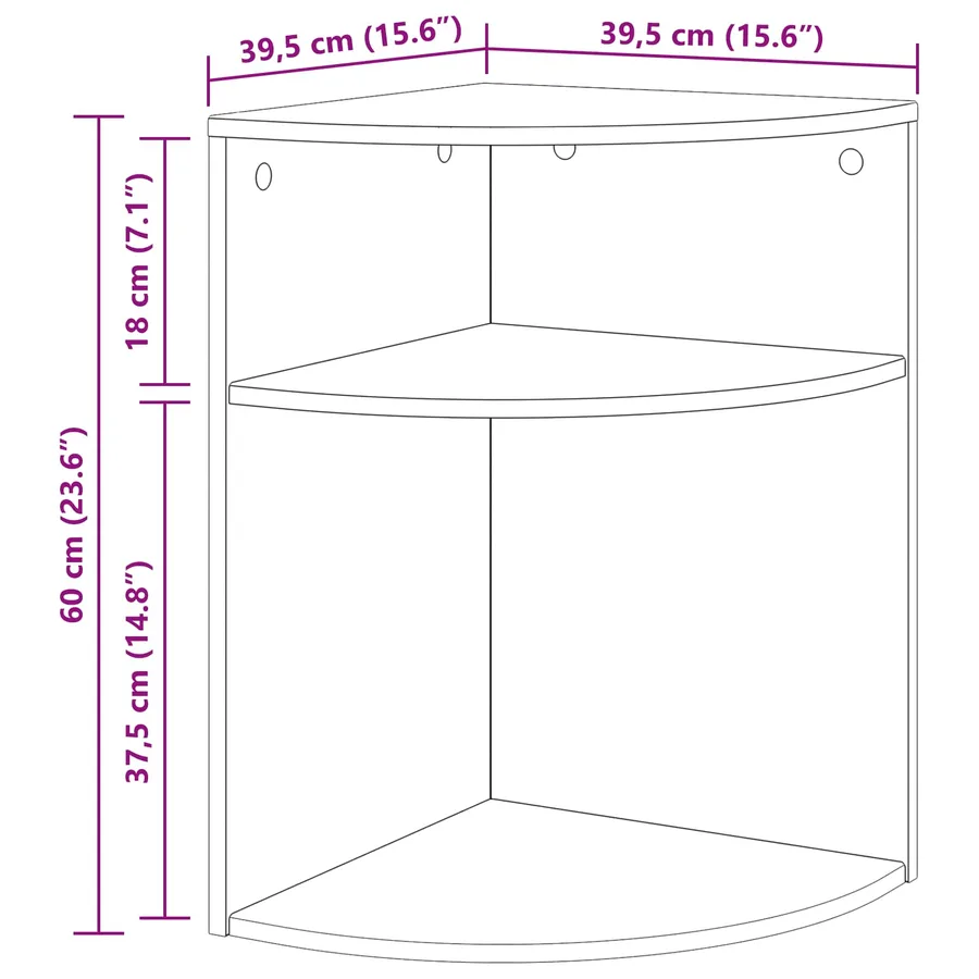 Table d'appoint Blanc brillant 39,7 x 39,7 x 60 cm - 10