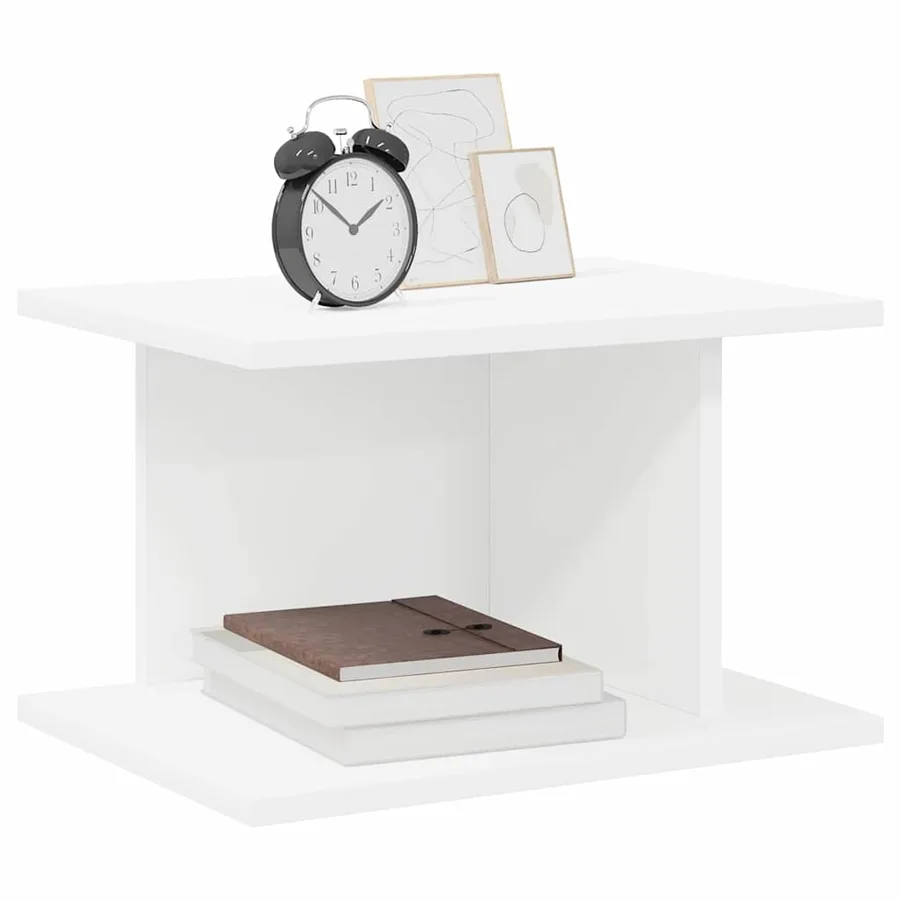 Table de chevet 2 pcs Blanc 40 x 30 x 25 cm Bois d'ingénierie - 3