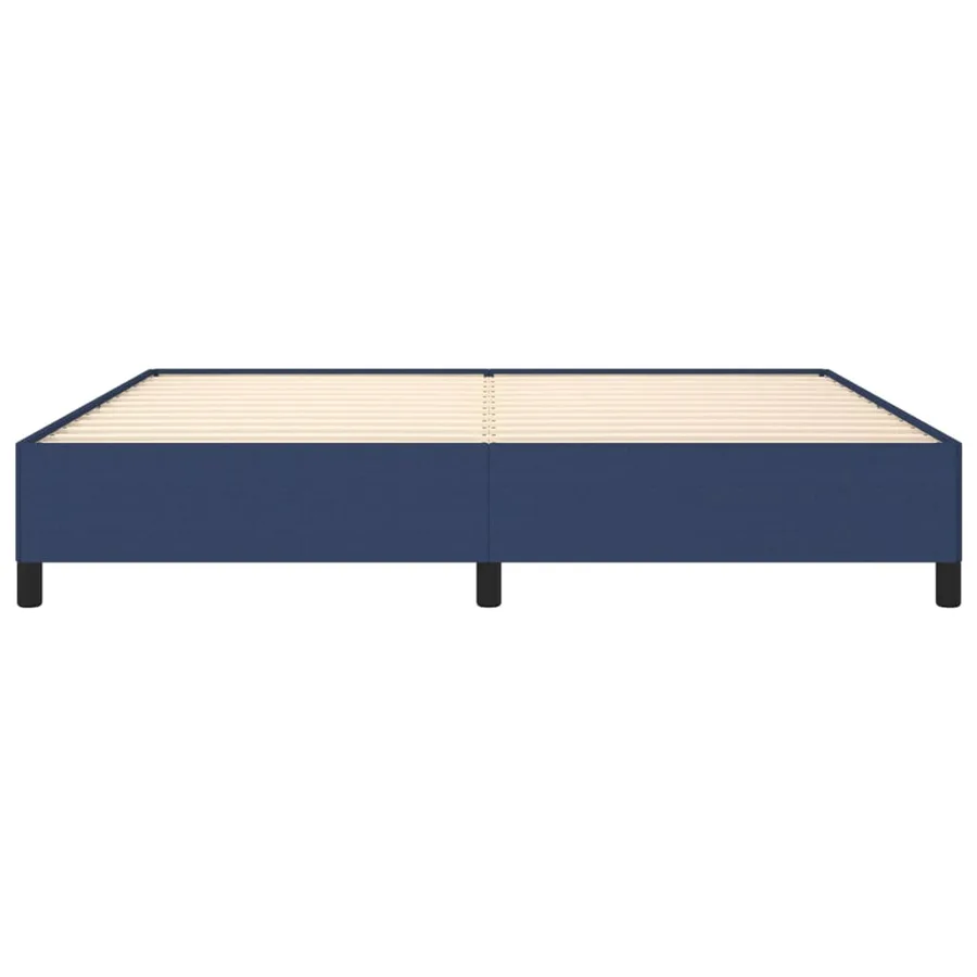 Cadre de lit sans matelas bleu 200x200 cm tissu - 5