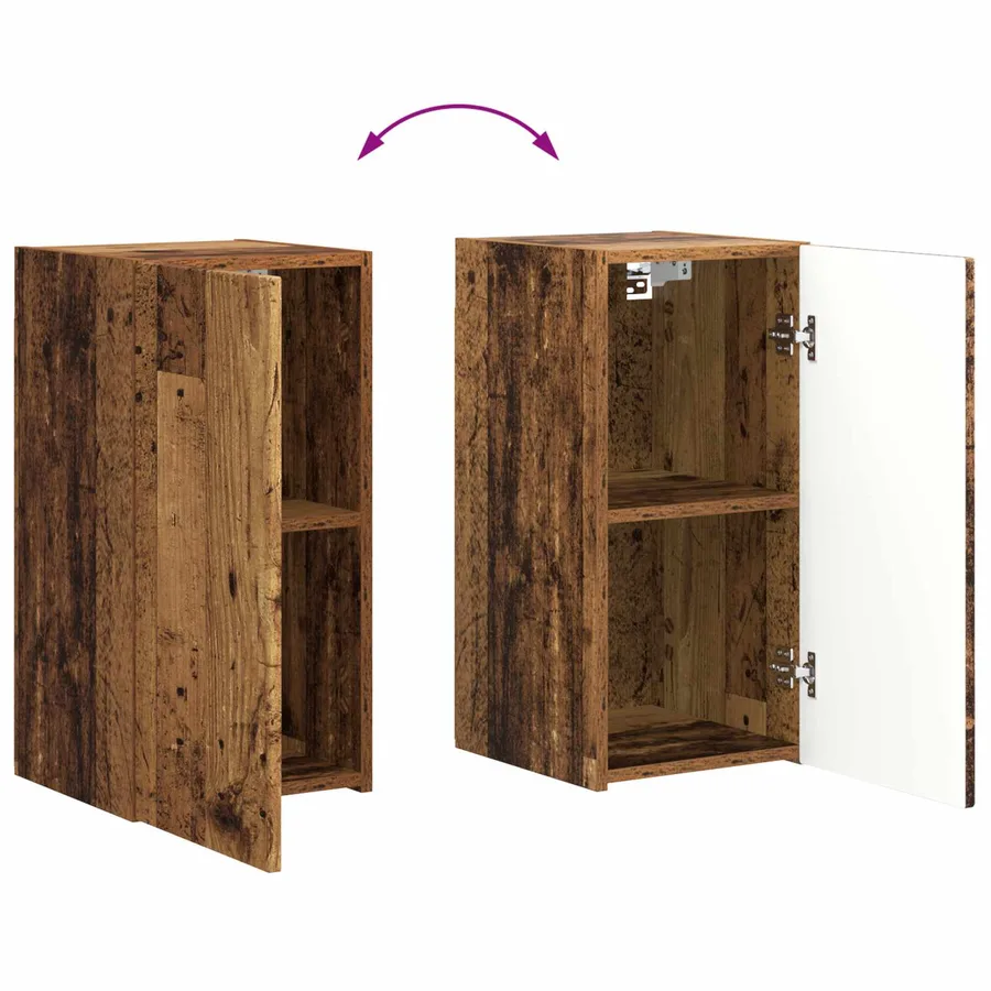 Ensemble de meuble TV mural 4 pcs Bois ancien Bois d'ingénierie - 13