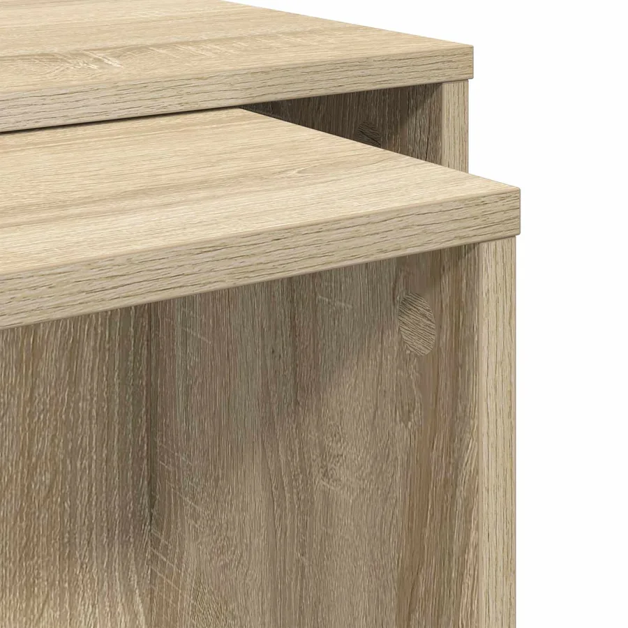 Ensemble de tables basses 2 pcs Chêne Sonoma Bois d'ingénierie - 11