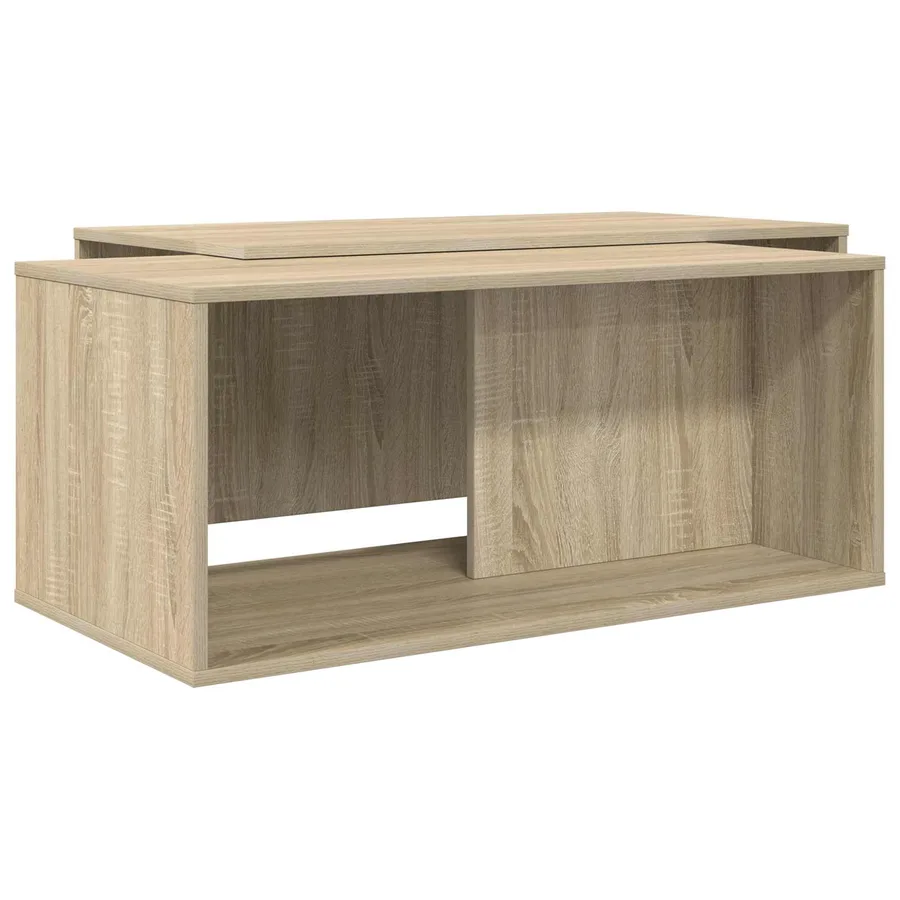 Ensemble de tables basses 2 pcs Chêne Sonoma Bois d'ingénierie - 2