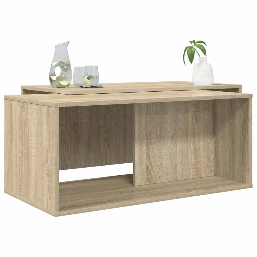 Ensemble de tables basses 2 pcs Chêne Sonoma Bois d'ingénierie - 3