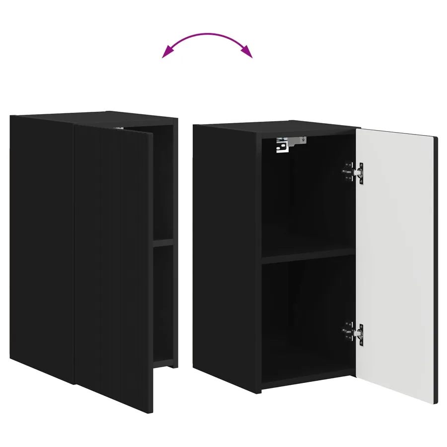 Ensemble meuble TV 5 pcs Noir Bois d'ingénierie - 12