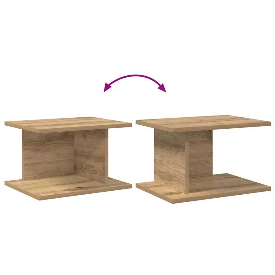 Table de chevet 2 pc Chêne artisanal 40 x 30 x 25 cm - 11