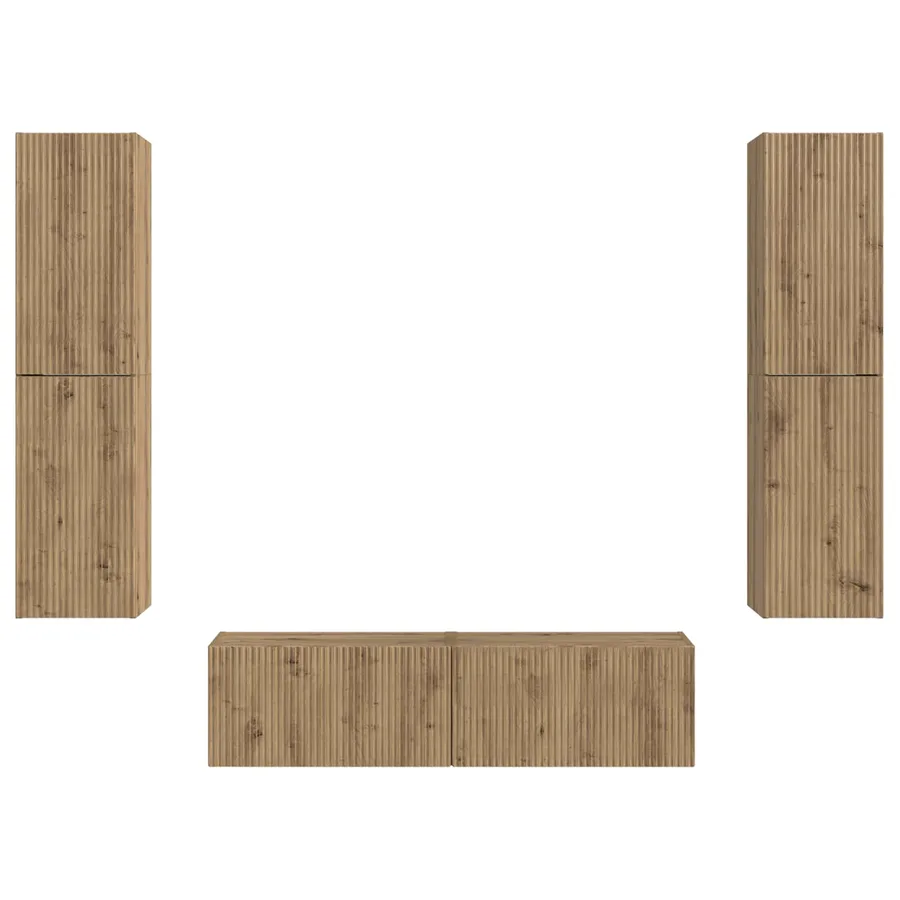 Ensemble meuble TV 6 pcs Chêne artisanal Bois d'ingénierie - 7