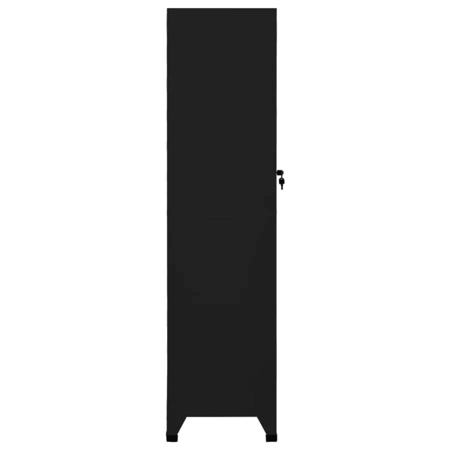 Armoire à casiers Noir 38x45x180 cm Acier - 4