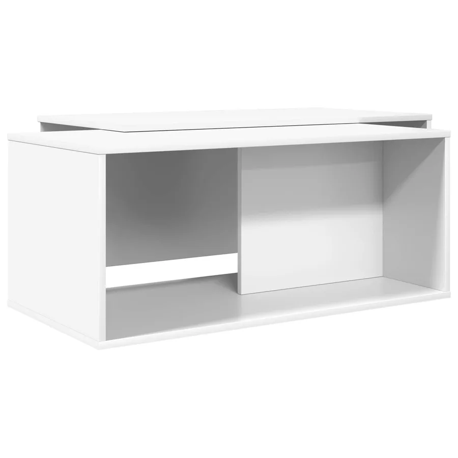 Ensemble de tables basses 2 pcs Blanc Bois d'ingénierie - 2