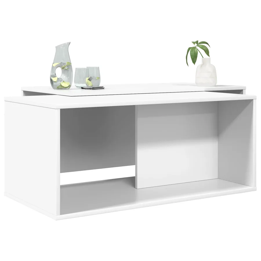 Ensemble de tables basses 2 pcs Blanc Bois d'ingénierie - 3