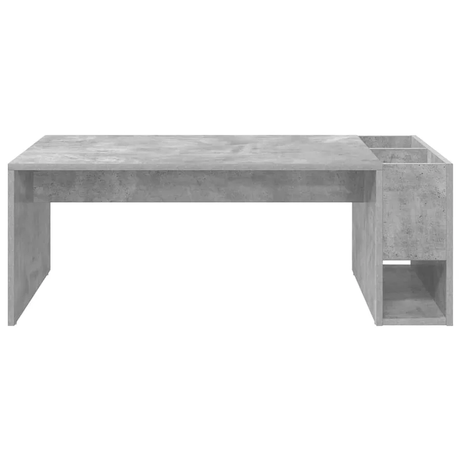 Table basse Gris béton 101,5 x 50 x 37 cm Bois d'ingénierie - 5