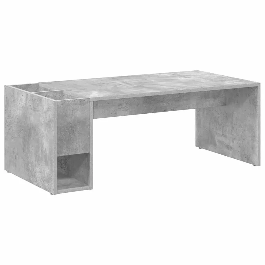 Table basse Gris béton 101,5 x 50 x 37 cm Bois d'ingénierie - 7