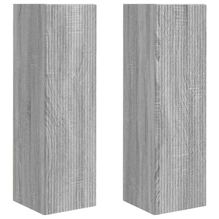 Meuble TV mural 2 pcs Gris Sonoma 30 x 31 x 100 cm - 2